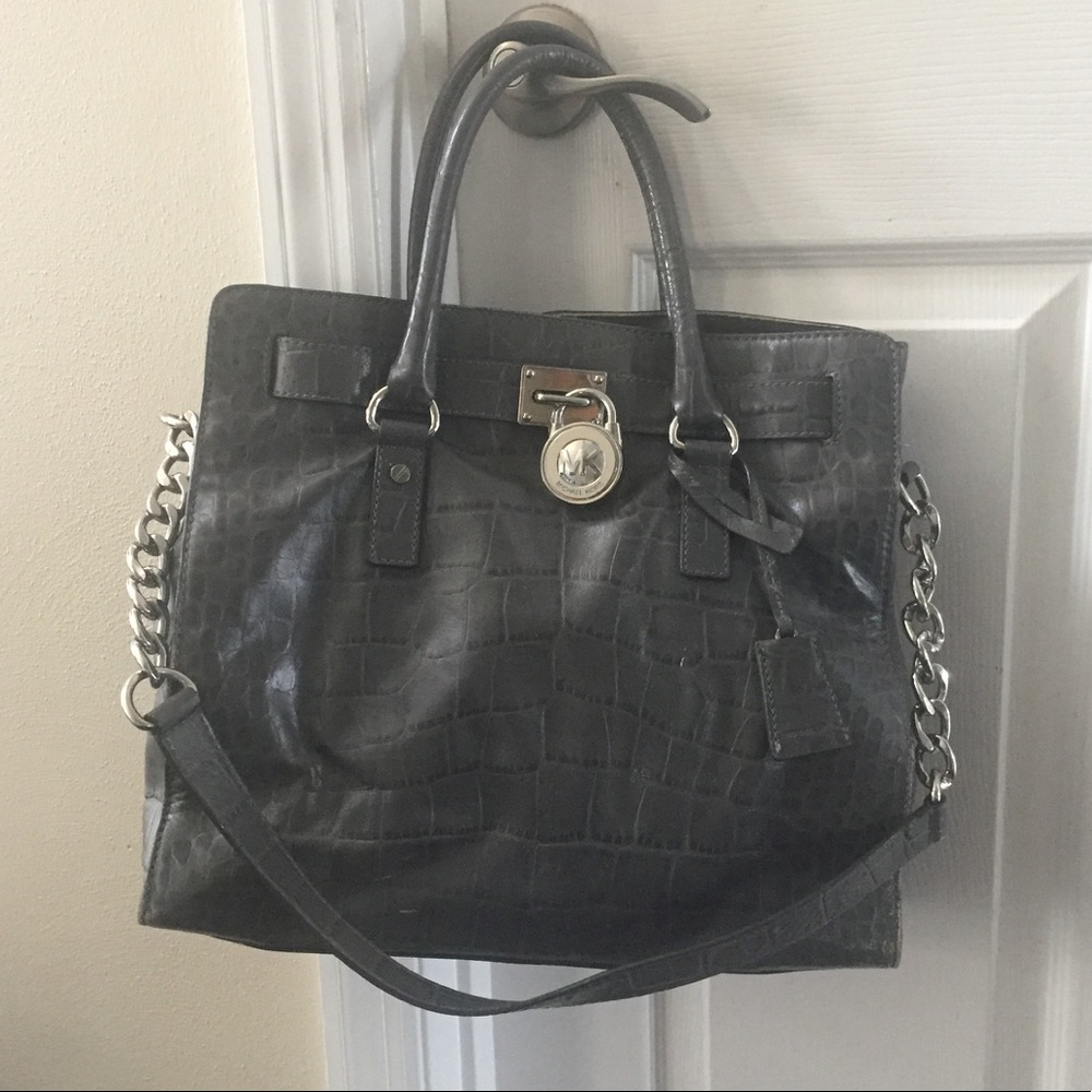 Michael Kors Crocodile Embossed Leather handbag